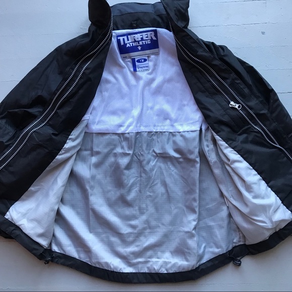 Turfer athletic black windbreaker jacket - Picture 2 of 5
